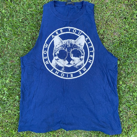 Are You Kitten Me Right Meow Muscle Tank - Picture 1 of 4